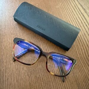 Prada PR 17ZV Eyeglasses Poppy Tortoise
